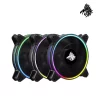Kit de 3 Ventiladores Eagle Warrior Hurricane RGB 120mm