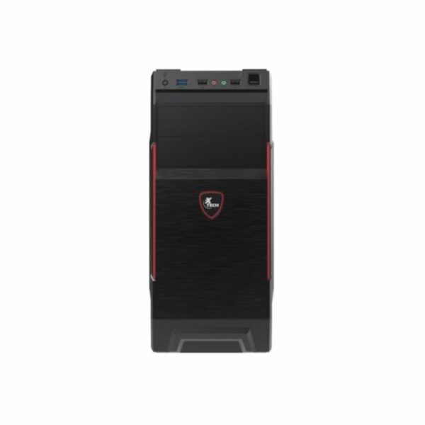 Case Media Torre ATX con Fuente de Poder 600W Negro/Rojo - XTQ-214